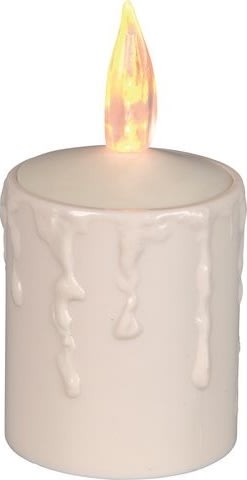 Blockljus STAR T Paula LED 11,5cm beige