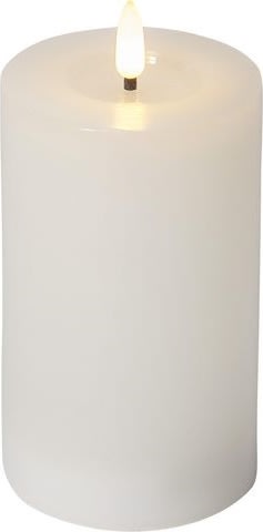 Blockljus STAR T Flamme LED 15cm vit