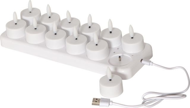 Värmeljus STAR T Flamme LED m/laddare