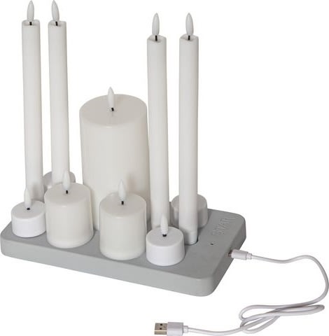 Ljus STAR T Flamme LED m/laddare mix