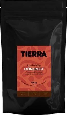 Kaffe TIERRA Mörkrost Malet 500g