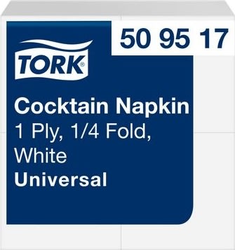 Servett TORK Cocktail 1-lags vit 500/fp