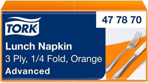 Servett TORK Lunch 3-lags orange 150/fp