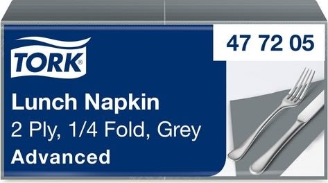 Servett TORK Lunch 2-lags grå 200/fp