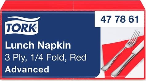 Servett TORK Lunch 3-lags röd 150/fp