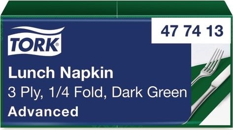Servett TORK Lunch 3-lags m.grön 150/fp