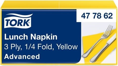 Servett TORK Lunch 3-lags gul 150/fp