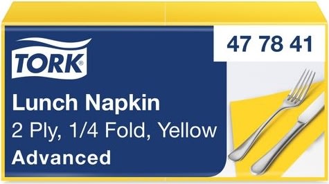 Servett TORK Lunch 2-lags gul 200/fp