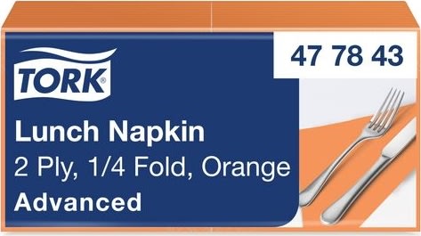 Servett TORK Lunch 2-lags orange 200/fp