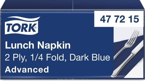 Servett TORK Lunch 2-lags mörkblå 200/fp