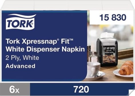Servett TORK Xpressnap N14 vit 720/fp