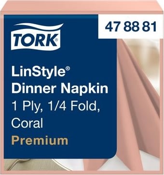 Servett TORK LinStyle coral39x39cm 50/fp