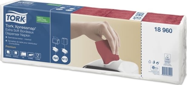 Servett TORK Pre N4 2-lag borde. 1000/fp