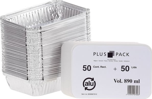 Aluminiumform inkl. lock 890ml 50/fp