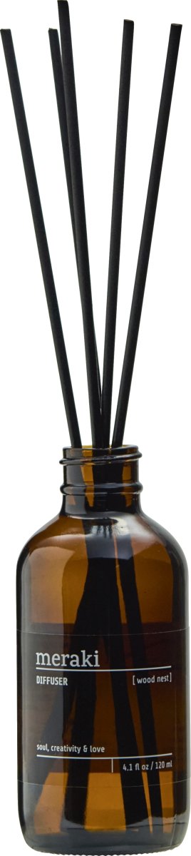 Meraki Doftspridare med Pinnar, Wood Nest, 120 ml