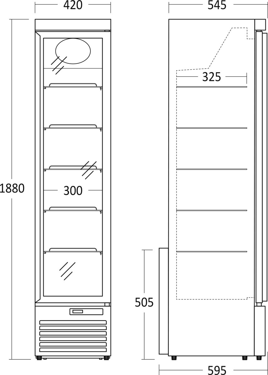 Scancool Displayfrys - DF160BD