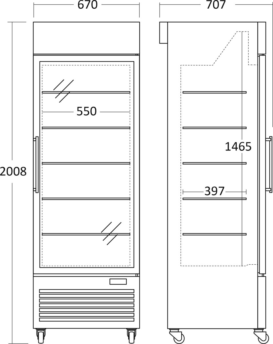 Scancool Displayfrys - DF400BD