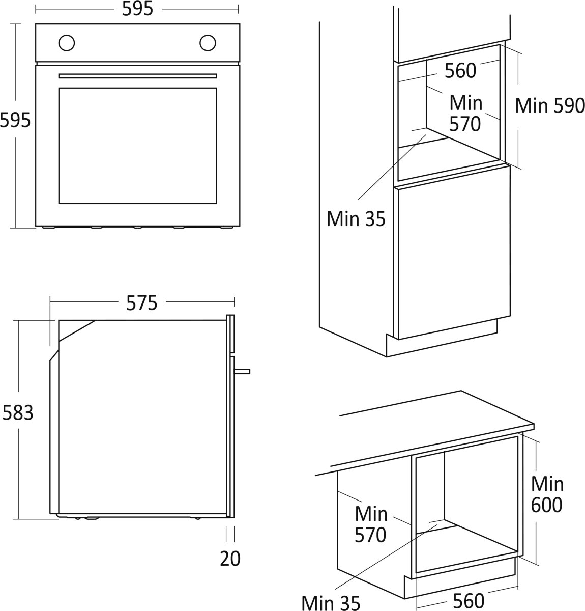 Scandomestic Inbyggd Ugn, OVB70CWA