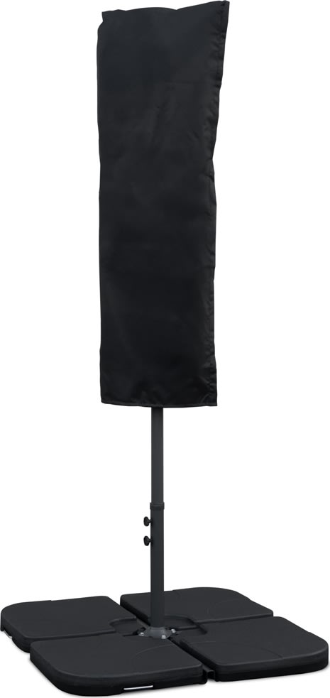 Dubbel parasoll|450x264cm|inkl. fot+överdrag|beige