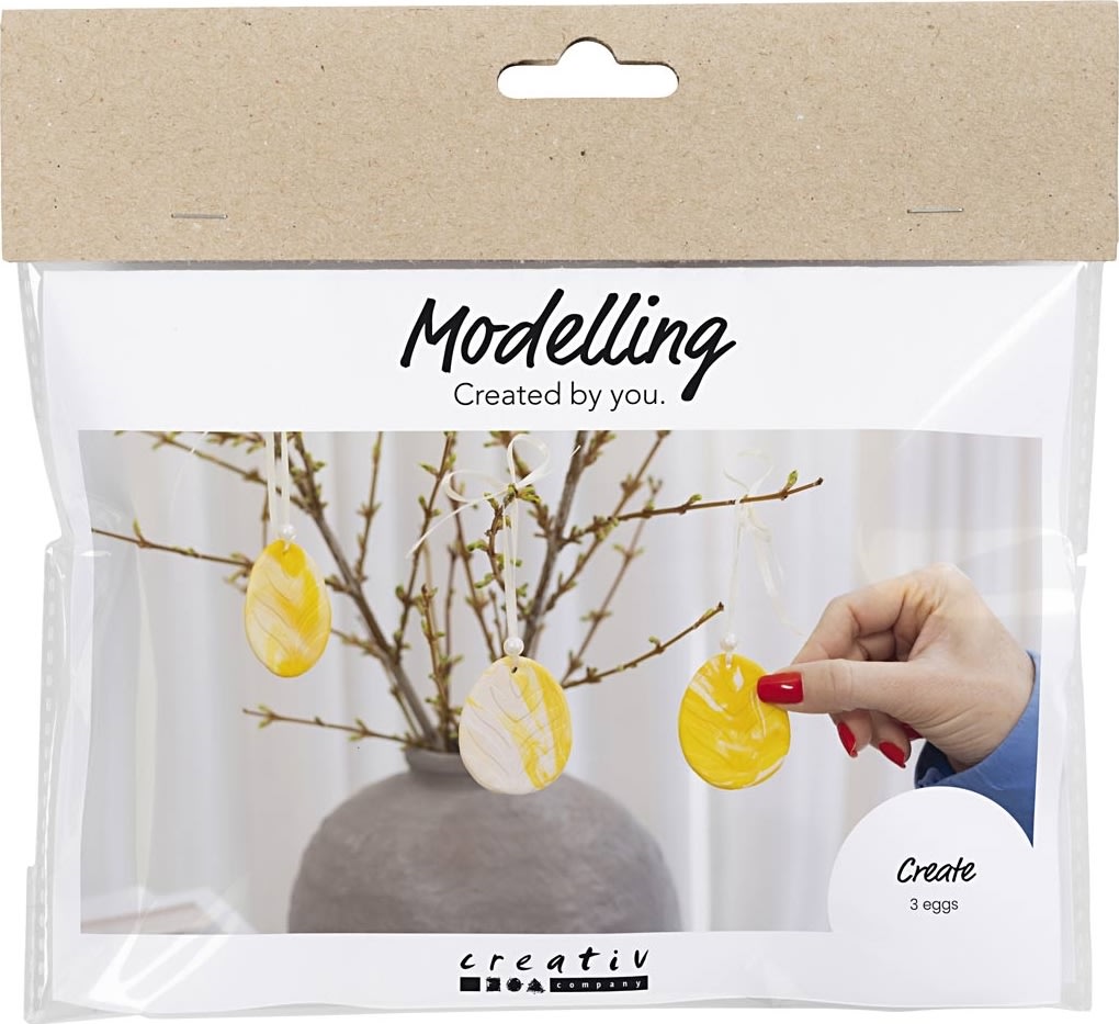 Mini DIY Kit Modellering | Ägg | Gul & pastell