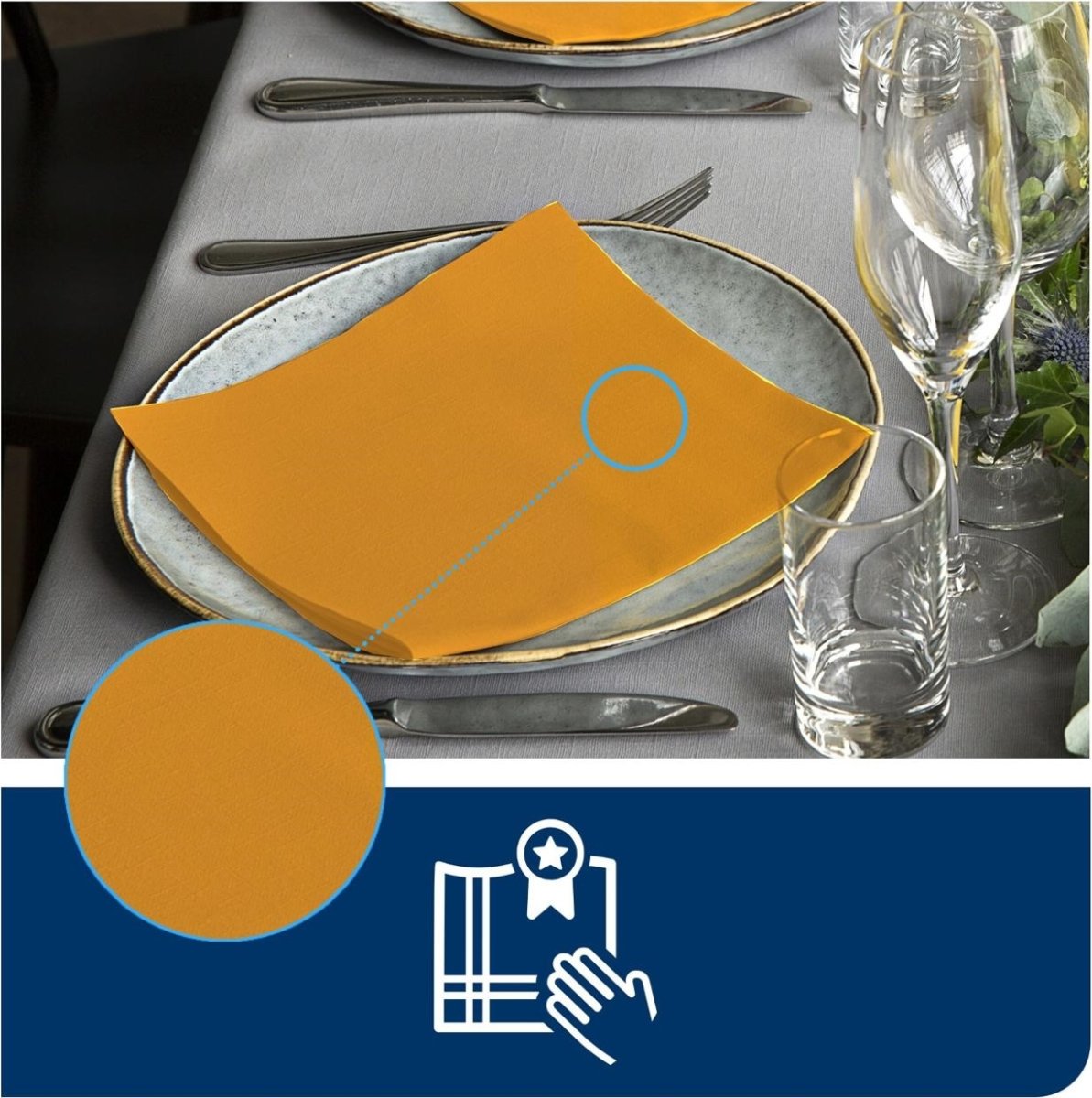 Servett TORK LinStyle orang39x39cm 50/fp