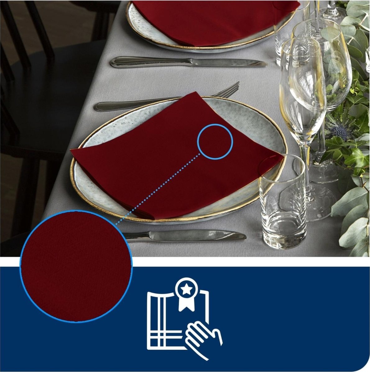 Servett TORK LinStyle vröd 39x39cm 50/fp
