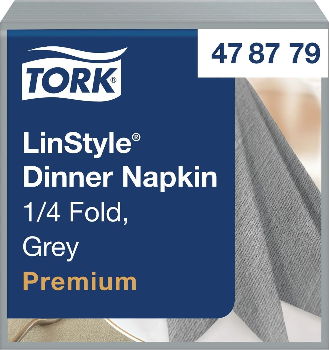 Servett TORK LinStyle grå 39x39cm 50/fp