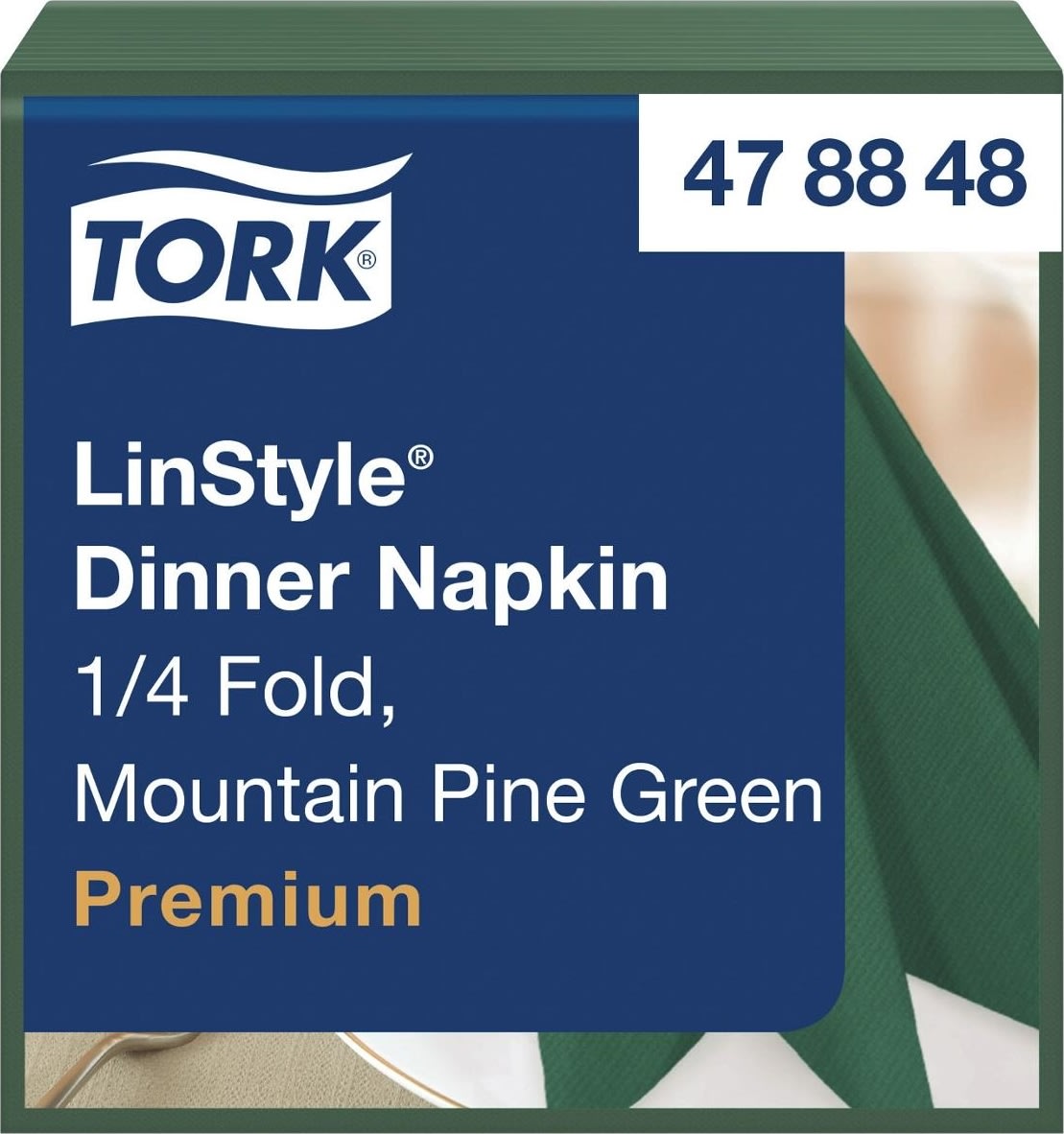 Servett TORK LinStyle grön 39x39 50/fp