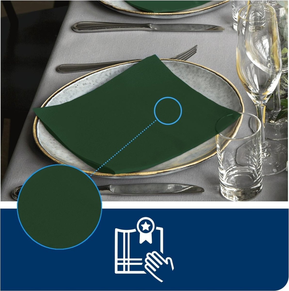 Servett TORK LinStyle grön 39x39 50/fp