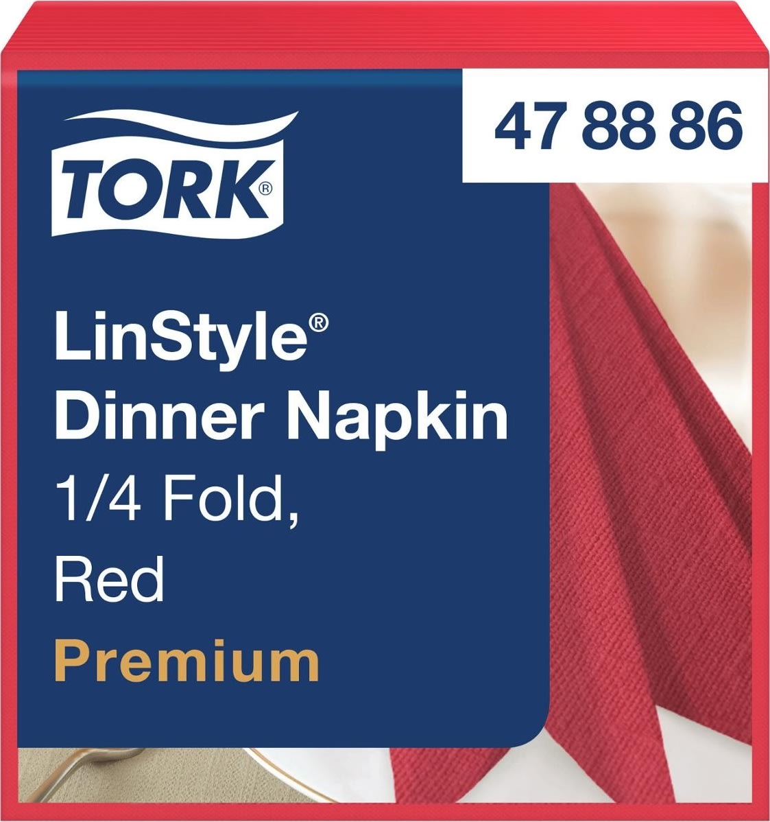 Servett TORK LinStyle röd 39x39cm 50/fp