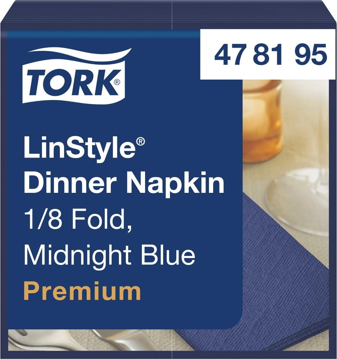 Servett TORK LinStyle mblå 39x39cm 50/fp