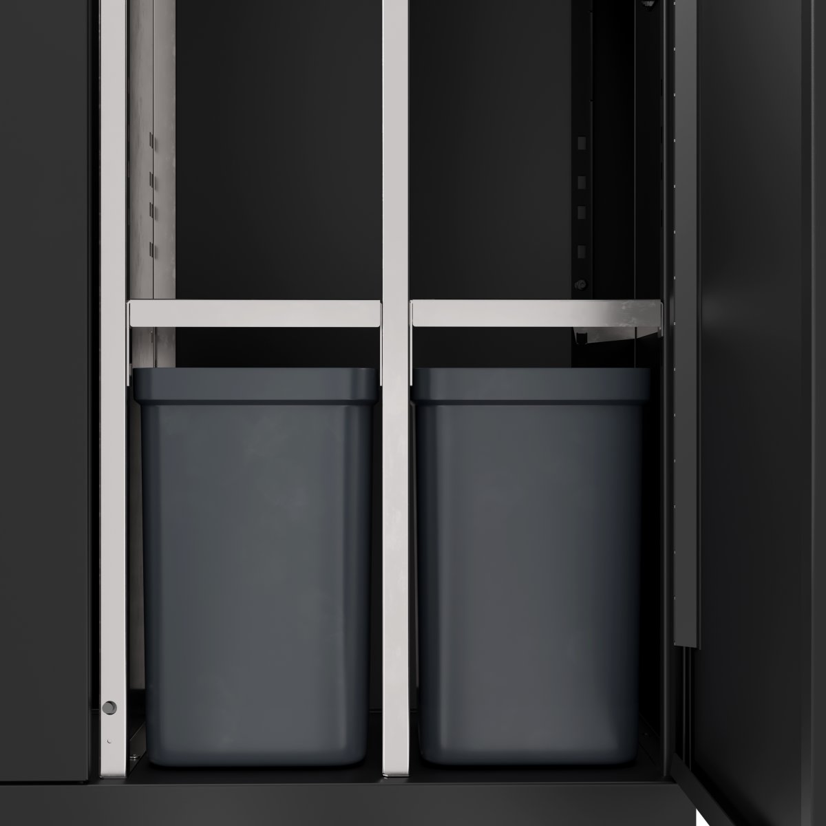 Bica 955 Avfallsstation 4 hinkar m. lock,Antracit