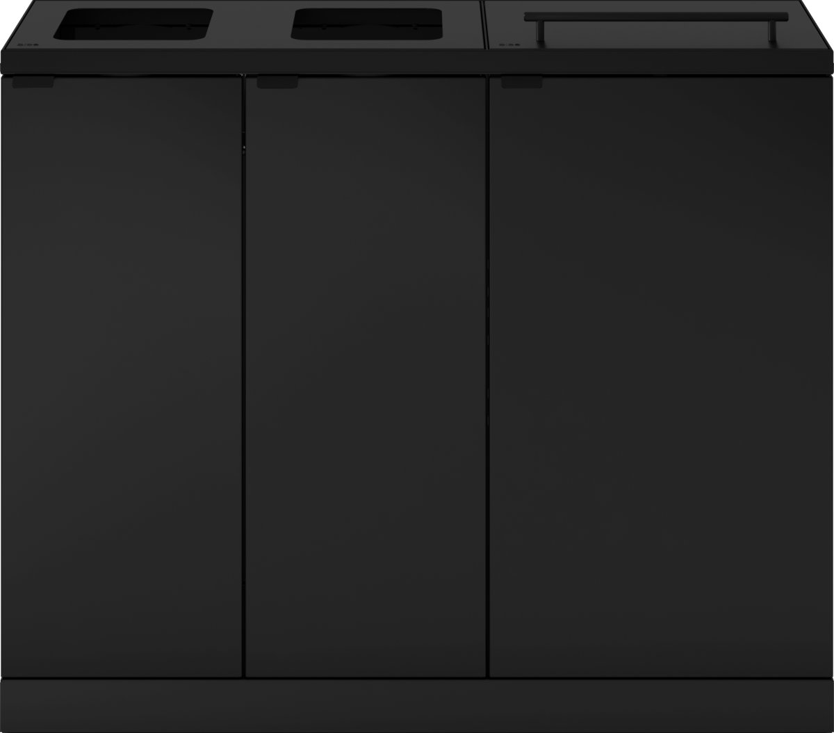 Bica 955 Avfallsstation 4 hinkar m/lock, Svart