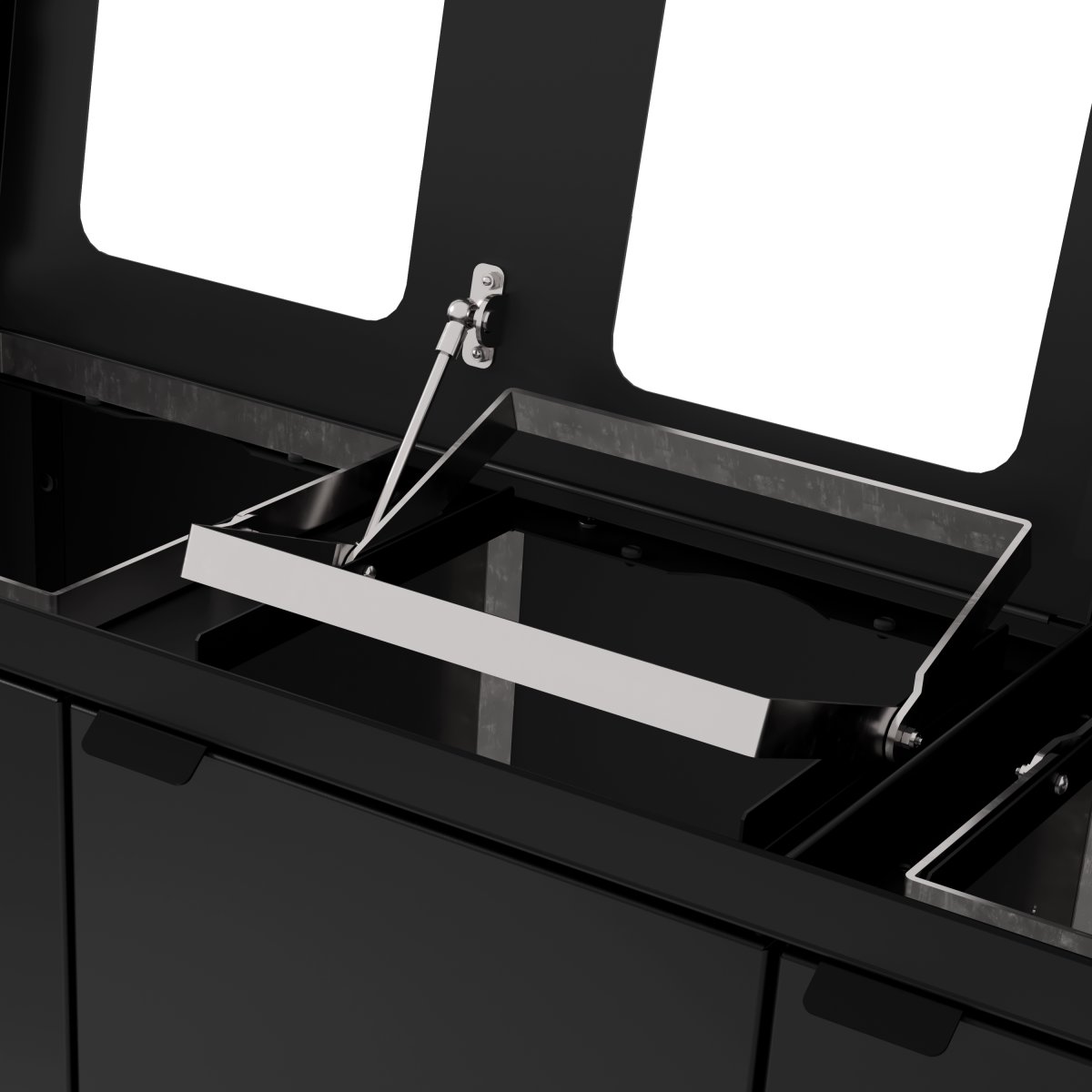 Bica 955 Avfallsstation 4 hinkar m/lock, Svart