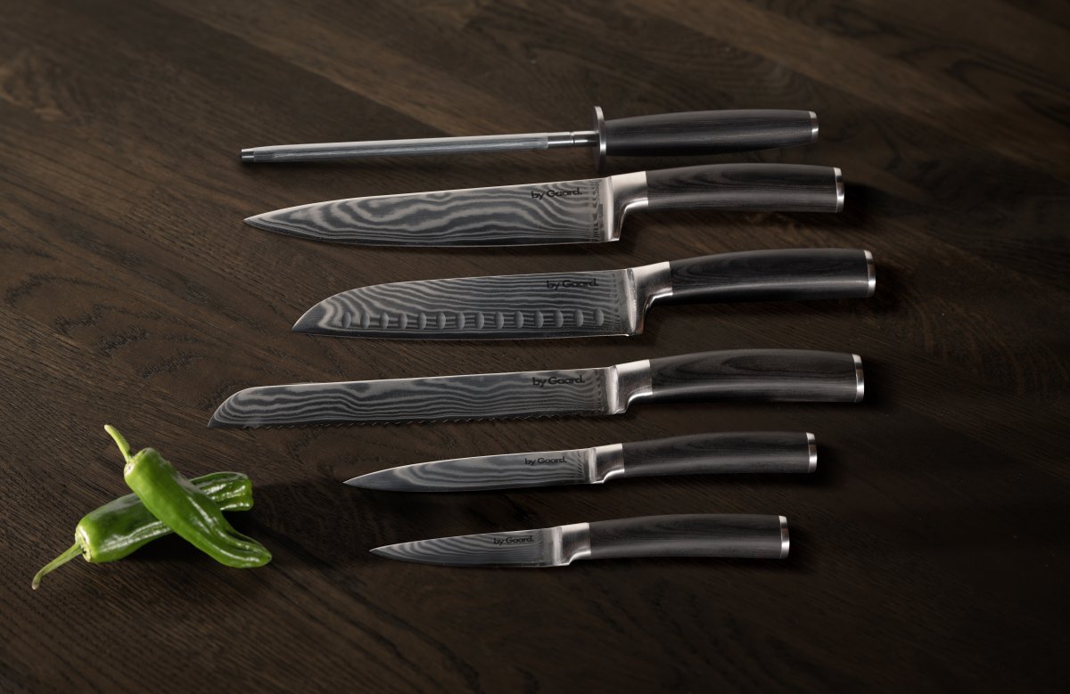 by Gaard Damascus knivset, 6 delar