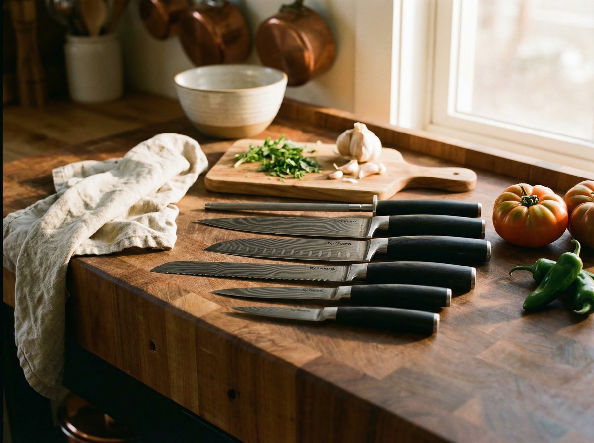 by Gaard Damascus knivset, 6 delar