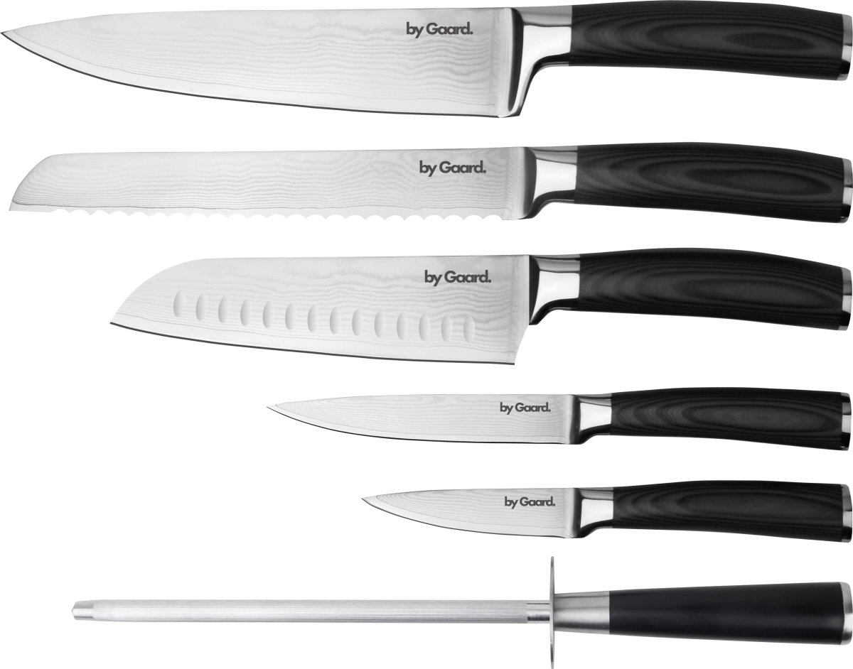 by Gaard Damascus knivset, 6 delar