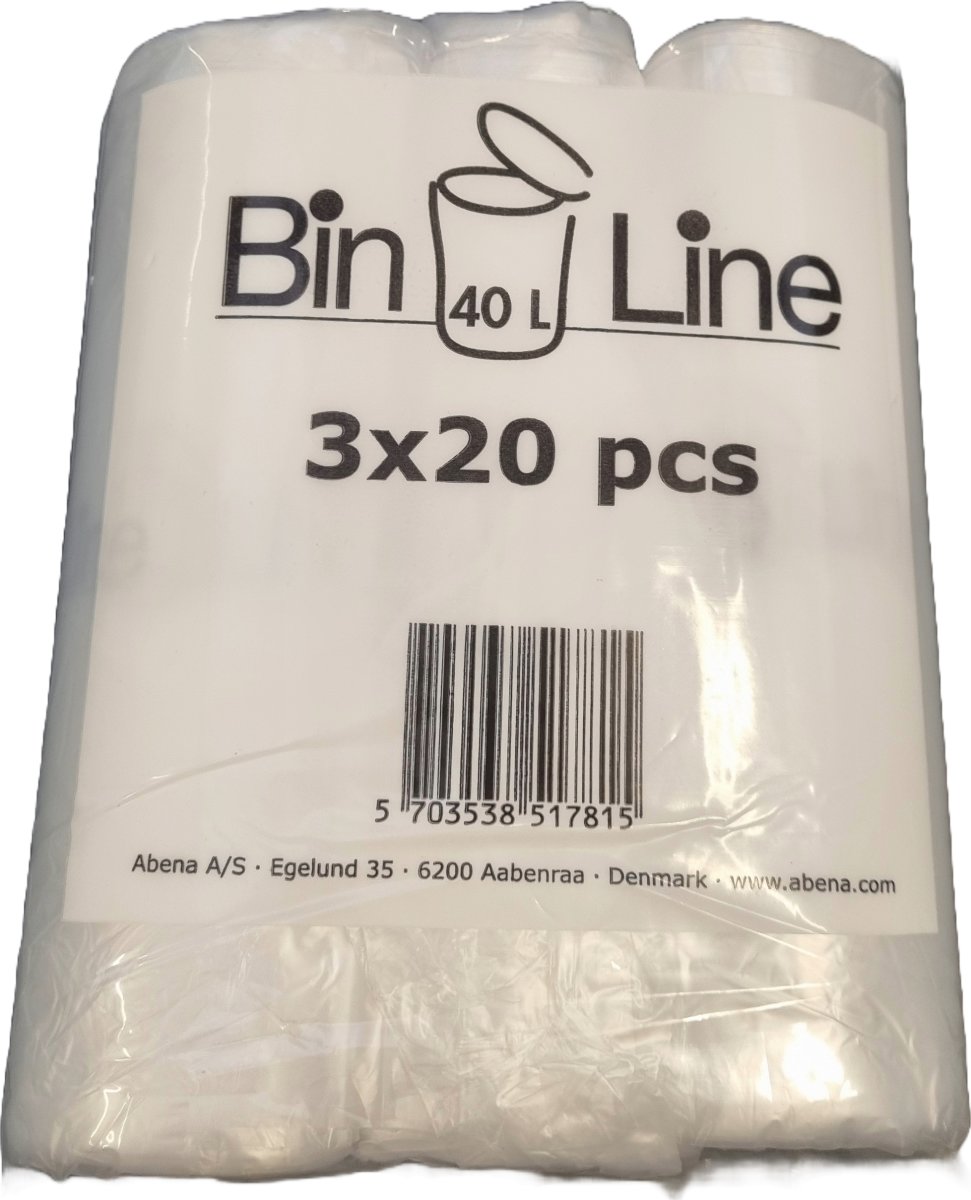 Soppåsar m/stjärnbotten 40L, 60x90cm, 10my, Klar