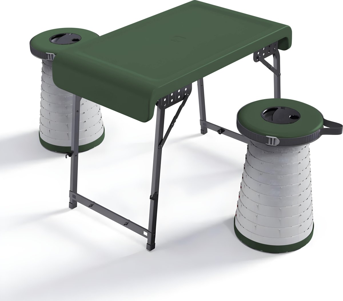 CapableX Hopfällbart set bord & pallar m/led