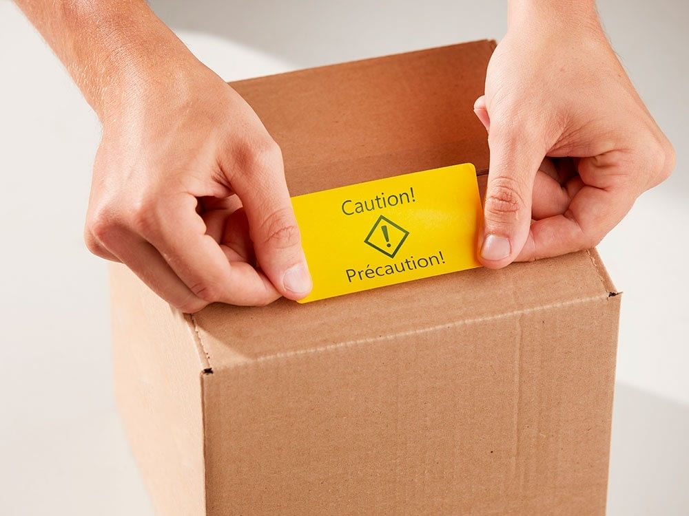 Dymo LW namnskylt 54x101 mm gul