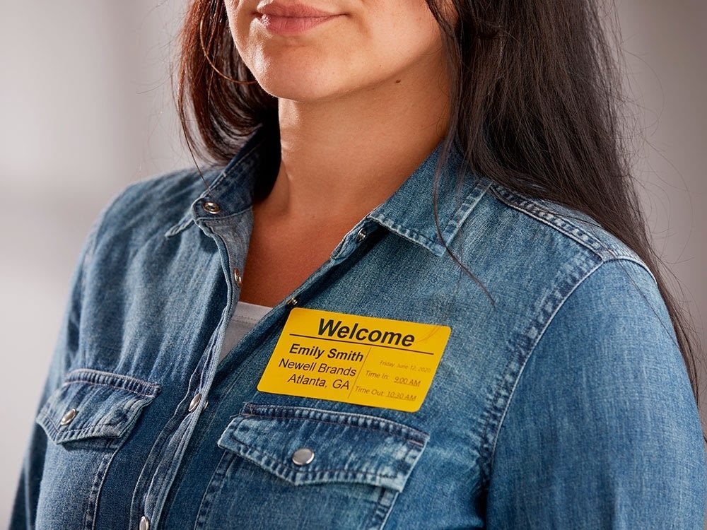 Dymo LW namnskylt 54x101 mm gul