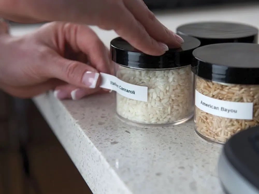 Dymo Letratag etikettape, 12 mm, svart på vit