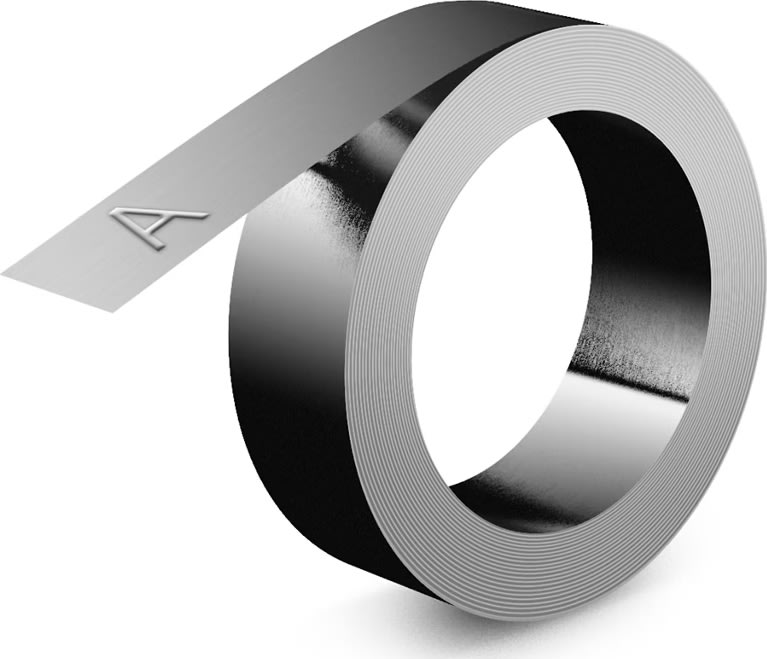 Dymo 3D rostfritt stål, präglingstape utan lim, 12