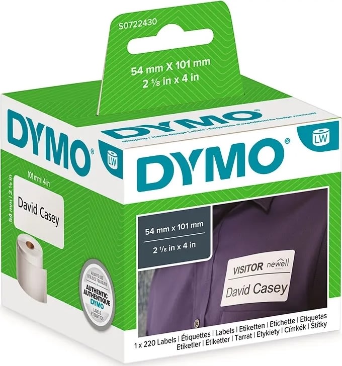 Dymo LW fraktetikett, 54x101 mm