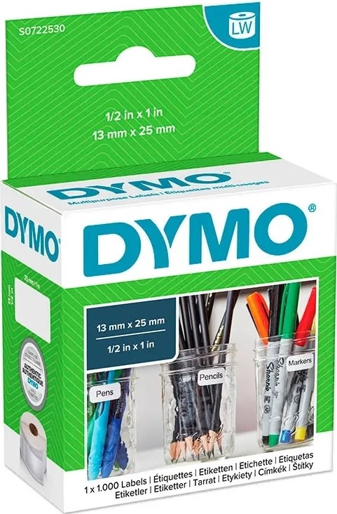 Dymo LW universaletikett, 13x25 mm