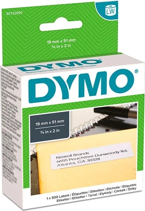 Dymo LW universaletikett, 19x51 mm