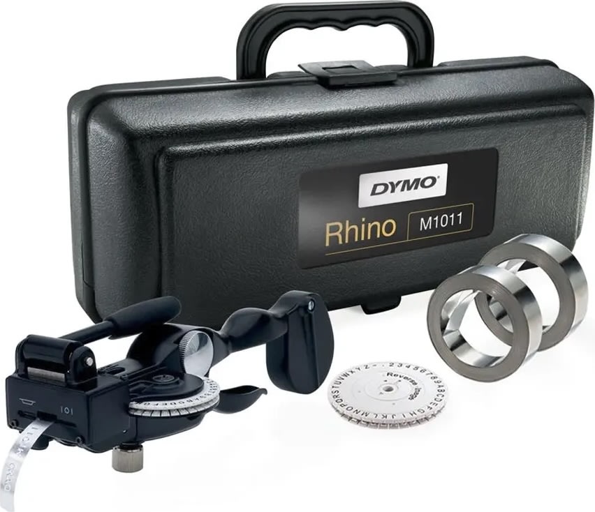 Dymo Rhino M11 metall präglad stav