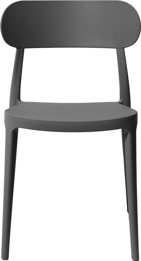 Haiti Stapelstol, plast, UV, stapelbar, mörkgrå