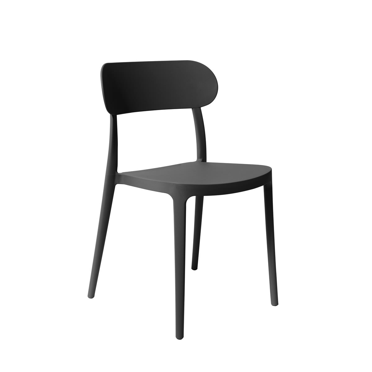 Haiti Stapelstol, plast, UV, stapelbar, mörkgrå