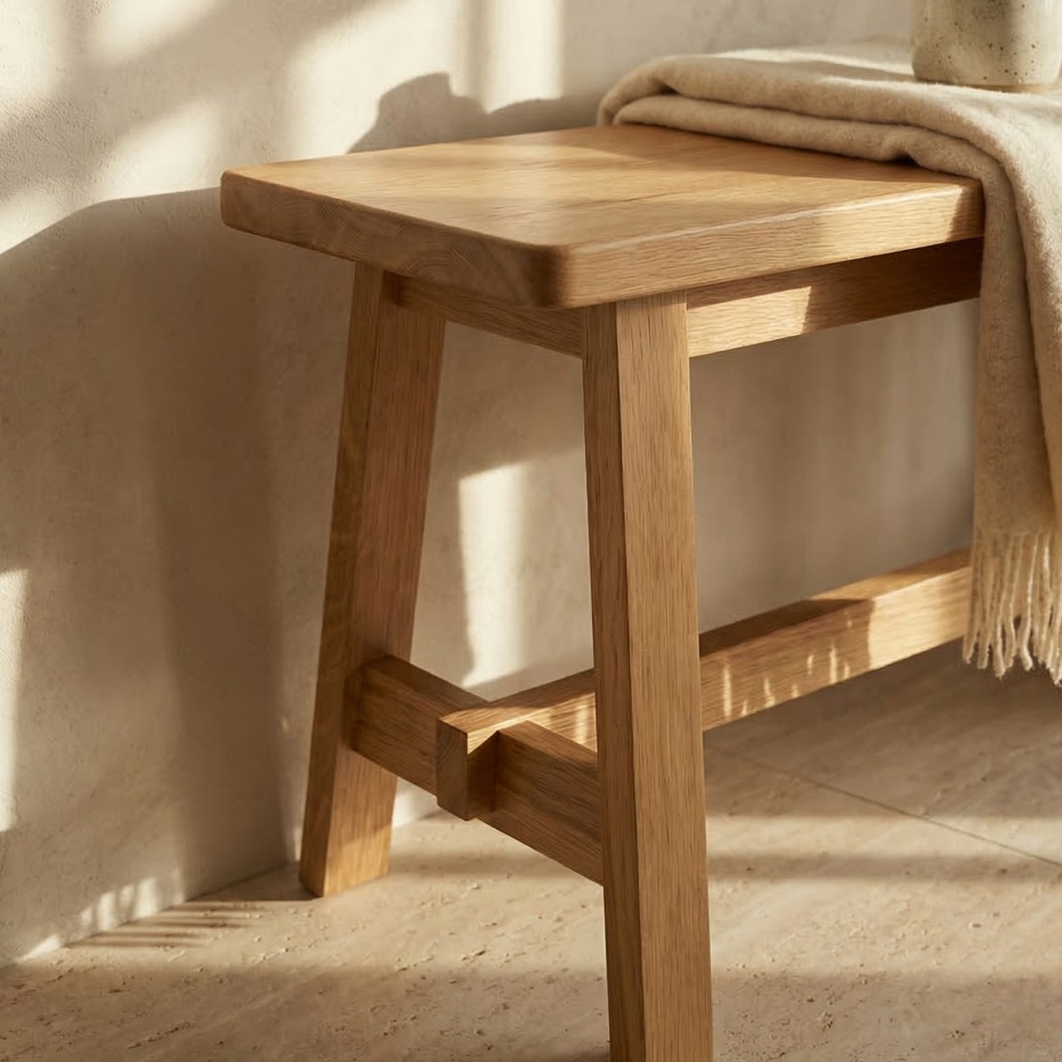 NordicLine Bänk, massiv ek, 110x29 cm